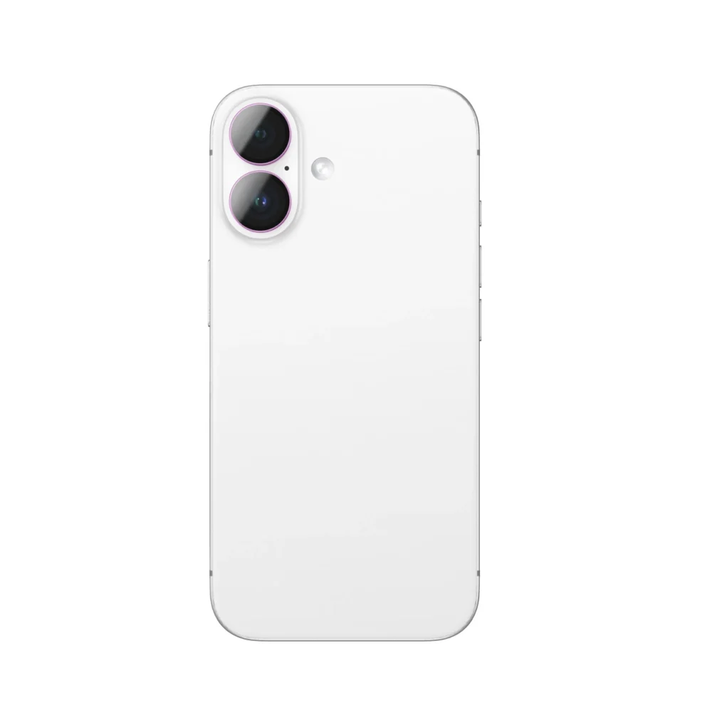 AmazingThing AR Aluminum 2 Lens Glass with Camera Lens Frame for iPhone 16 / 16 Plus - Pinkeng