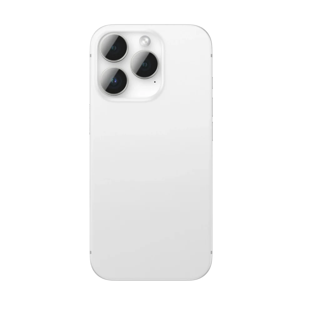 AmazingThing AR Aluminum 3 Lens Glass with Camera Lens Frame for iPhone 16 Pro / 16 Pro Max - Silvereng