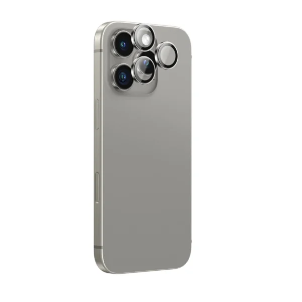 AmazingThing AR Aluminum 3 Lens Glass with Camera Lens Frame for iPhone 16 Pro / 16 Pro Max - Grayeng