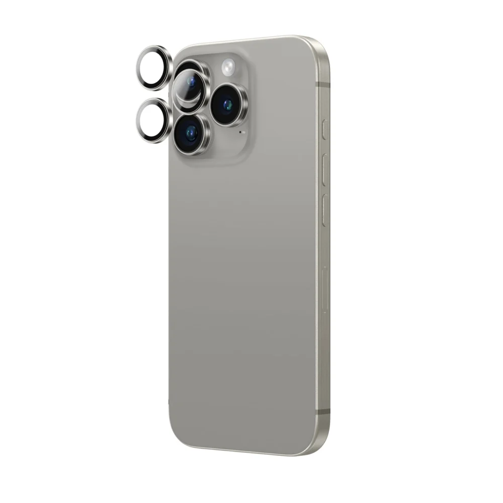 AmazingThing AR Aluminum 3 Lens Glass with Camera Lens Frame for iPhone 16 Pro / 16 Pro Max - Grayeng