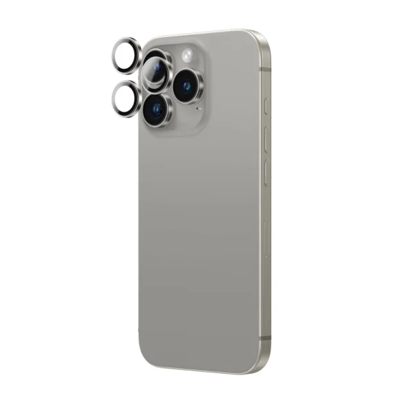 AmazingThing AR Aluminum 3 Lens Glass with Camera Lens Frame for iPhone 16 Pro / 16 Pro Max - Grayeng
