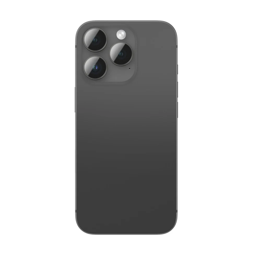 AmazingThing AR Aluminum 3 Lens Glass with Camera Lens Frame for iPhone 16 Pro / 16 Pro Max - Blackeng