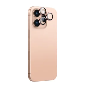AmazingThing AR Aluminum 3 Lens Glass with Camera Lens Frame for iPhone 16 Pro / 16 Pro Max - Rose Goldeng