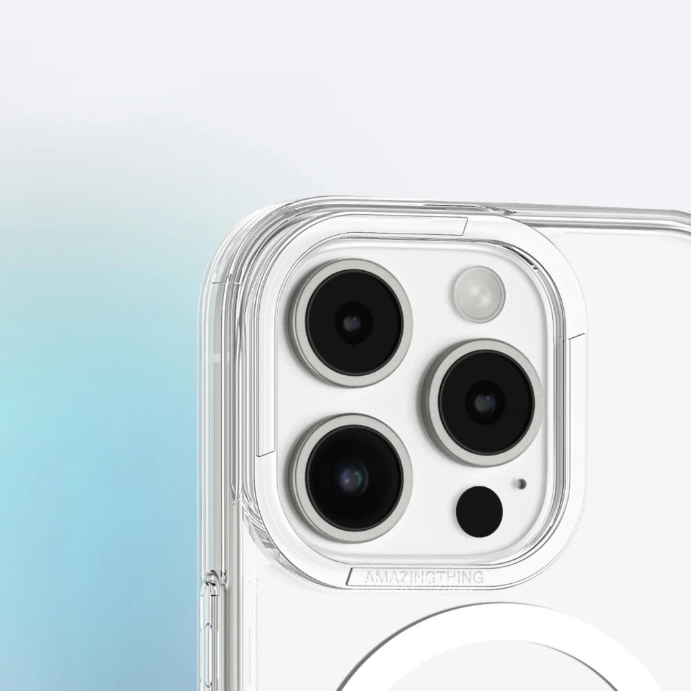 AmazingThing Minimal Mag Case with Magnetic Ring for iPhone 16 Pro - Transparenteng