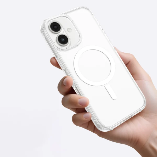 AmazingThing Minimal Mag Case with Magnetic Ring for iPhone 16 Plus - Transparenteng
