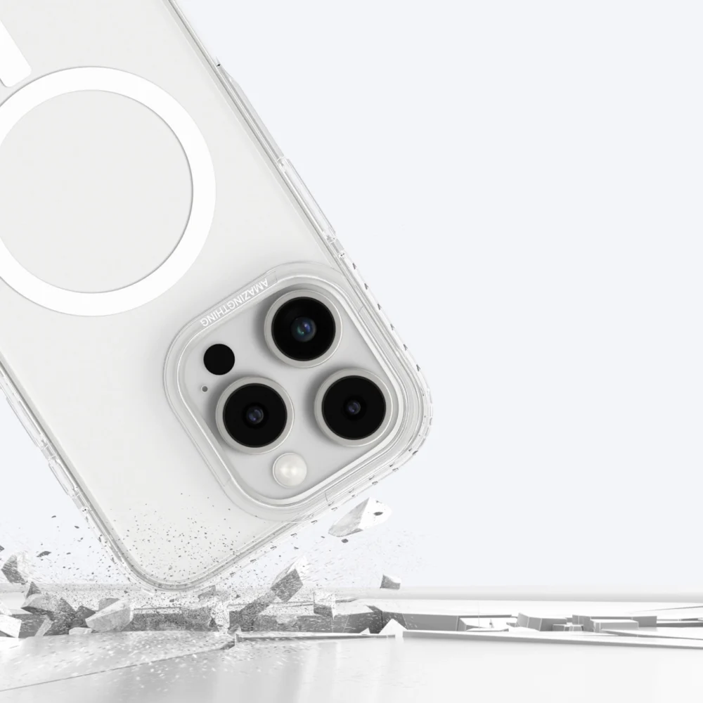 AmazingThing Titan Pro Mag Case with Magnetic Ring for iPhone 16 Pro - Transparenteng