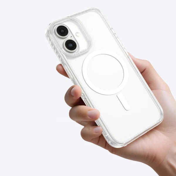 AmazingThing Titan Pro Mag Case with Magnetic Ring for iPhone 16 Plus - Transparenteng
