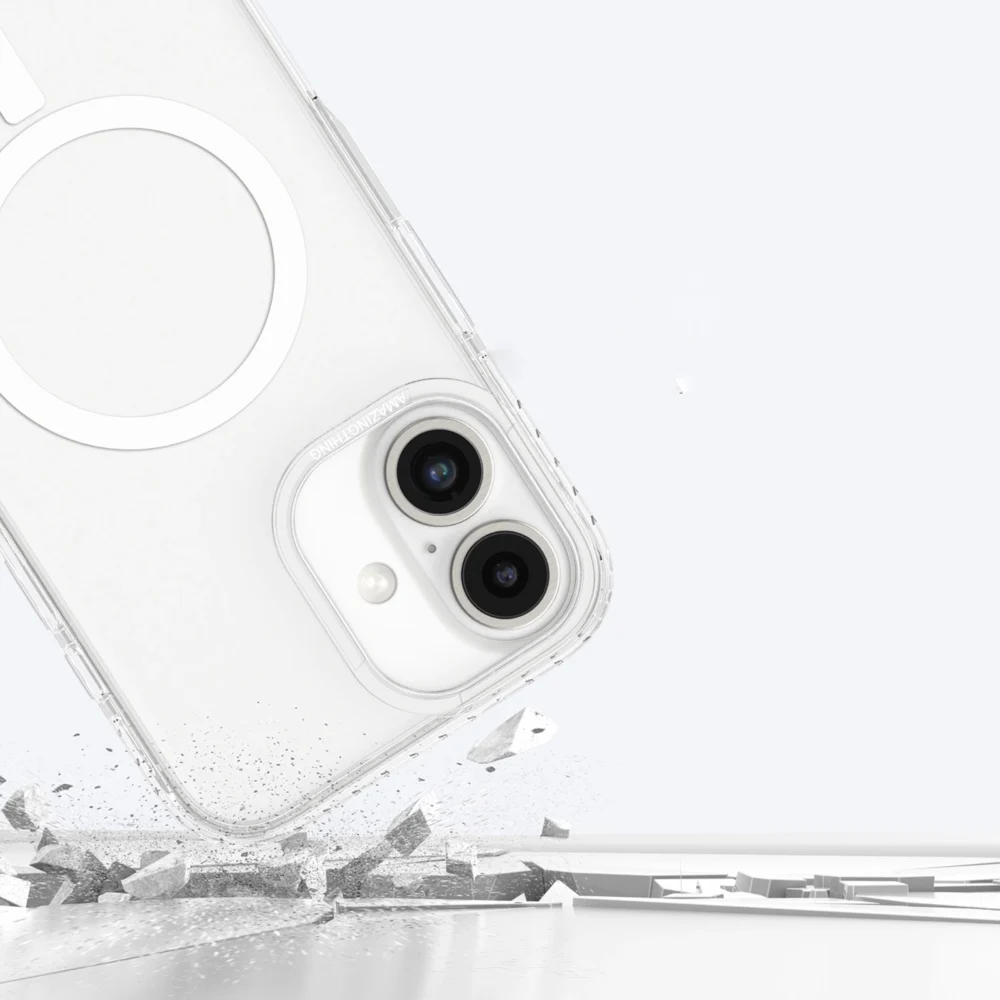 AmazingThing Titan Pro Mag Case with Magnetic Ring for iPhone 16 Plus - Transparenteng