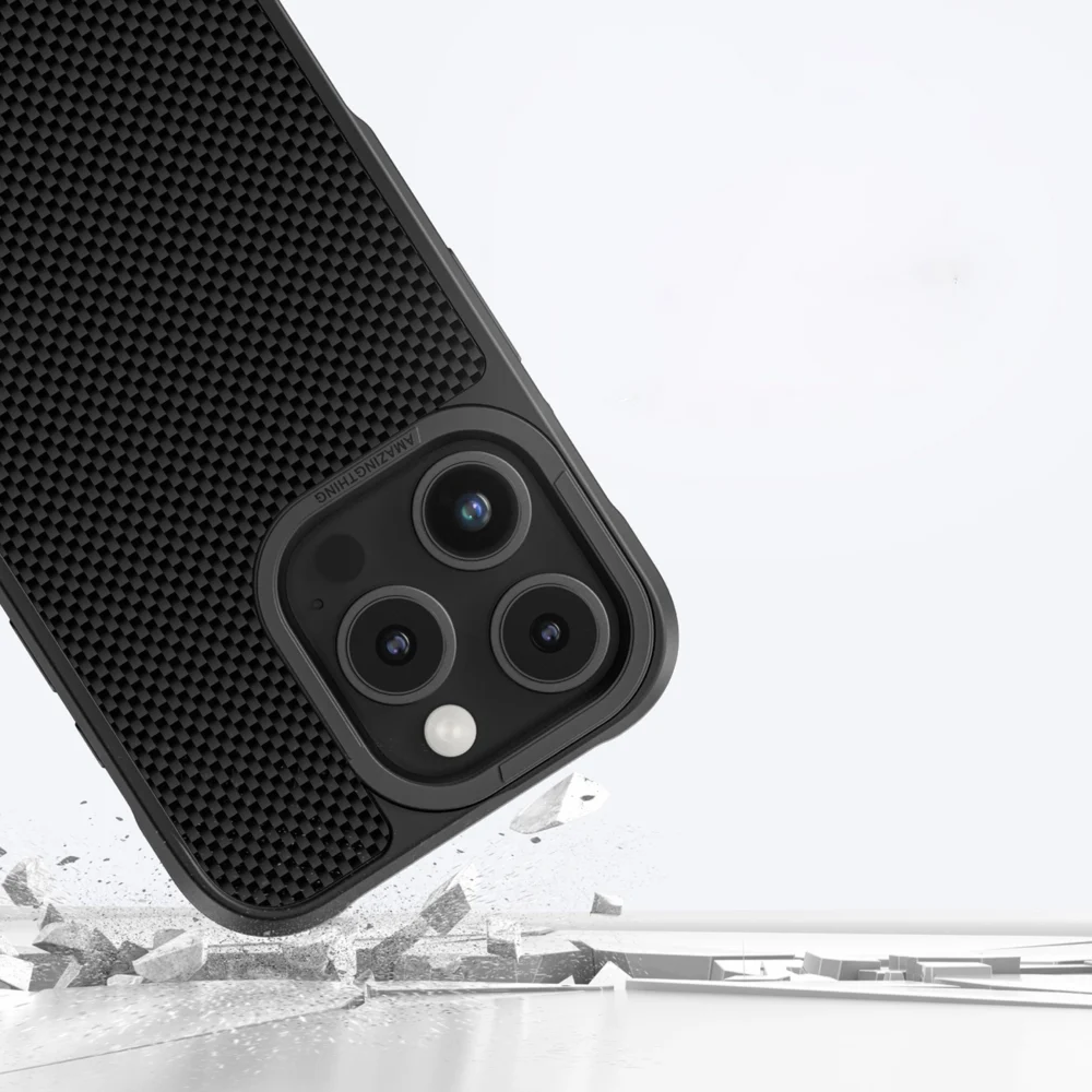 AmazingThing Titan Max Case with 600D Aramid Fibers for iPhone 16 Pro Max - Blackeng