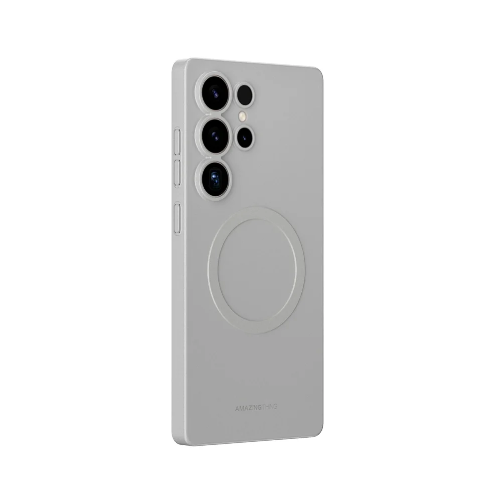 AmazingThing Minimal Air Case with Magnetic Ring for Samsung Galaxy S25 Ultra - Grayeng