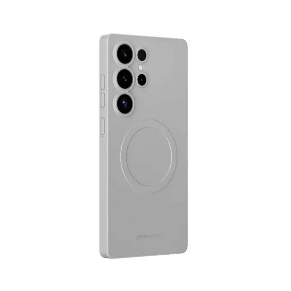 AmazingThing Minimal Air Case with Magnetic Ring for Samsung Galaxy S25 Ultra - Grayeng