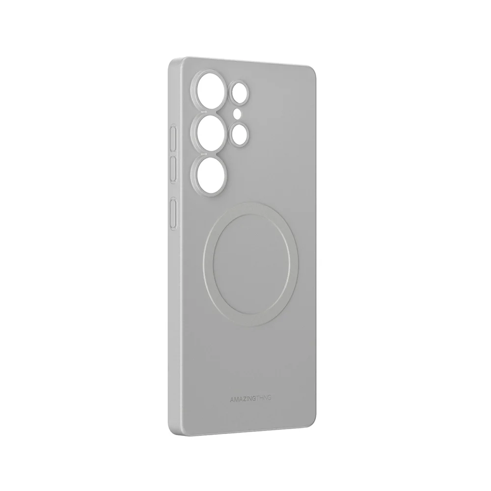 AmazingThing Minimal Air Case with Magnetic Ring for Samsung Galaxy S25 Ultra - Grayeng