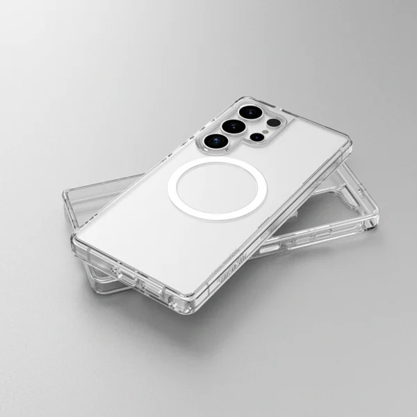 AmazingThing Minimal Mag Case with Magnetic Ring for Samsung Galaxy S25 - Transparenteng