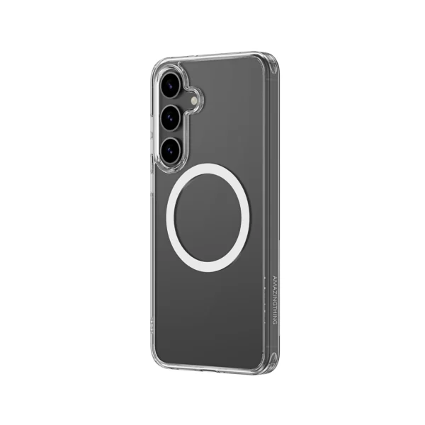 AmazingThing Minimal Mag Case with Magnetic Ring for Samsung Galaxy S25+ - Transparenteng