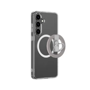 AmazingThing Minimal Mag Case with Magnetic Ring and Magnetic Ring for Samsung Galaxy S25 - Transparenteng