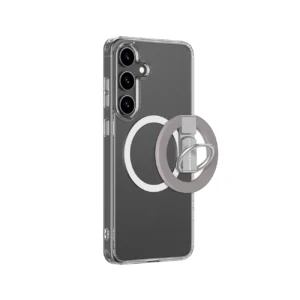 AmazingThing Minimal Mag Case with Magnetic Ring and Magnetic Ring for Samsung Galaxy S25+ - Transparenteng