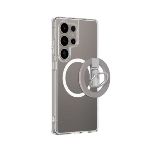 AmazingThing Minimal Mag Case with Magnetic Ring and Magnetic Ring for Samsung Galaxy S25 Ultra - Transparenteng