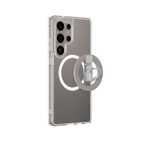 AmazingThing Minimal Mag Case with Magnetic Ring and Magnetic Ring for Samsung Galaxy S25 Ultra - Transparenteng