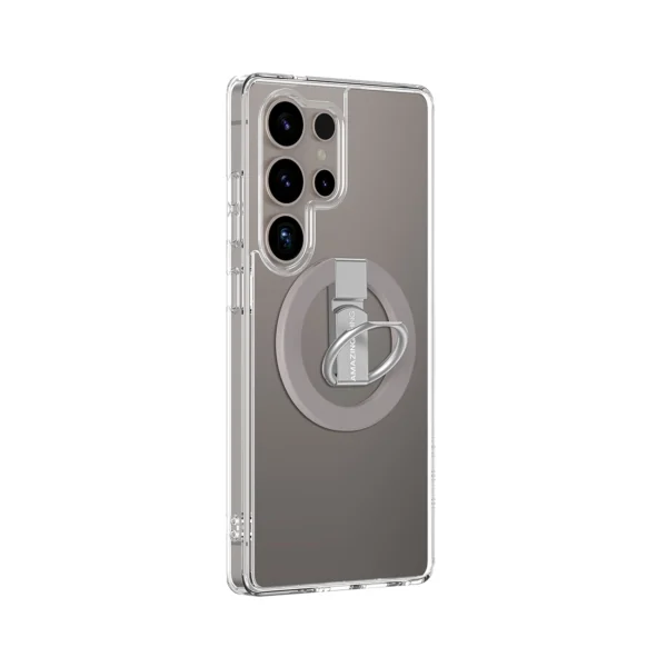 AmazingThing Minimal Mag Case with Magnetic Ring and Magnetic Ring for Samsung Galaxy S25 Ultra - Transparenteng