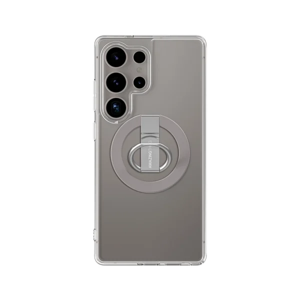 AmazingThing Minimal Mag Case with Magnetic Ring and Magnetic Ring for Samsung Galaxy S25 Ultra - Transparenteng