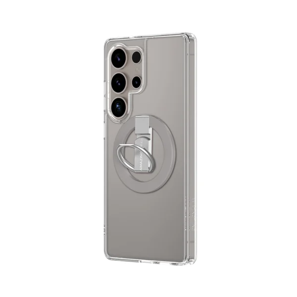 AmazingThing Minimal Mag Case with Magnetic Ring and Magnetic Ring for Samsung Galaxy S25 Ultra - Transparenteng