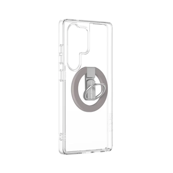 AmazingThing Minimal Mag Case with Magnetic Ring and Magnetic Ring for Samsung Galaxy S25 Ultra - Transparenteng