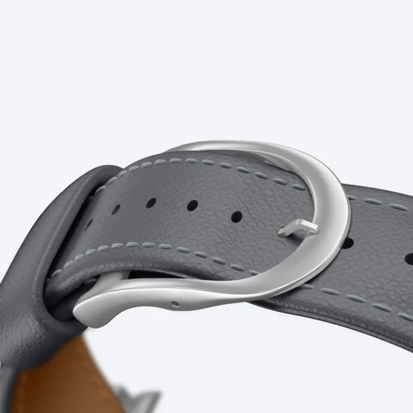 AmazingThing Class Band Leather Strap for Apple Watch 45 / 46 / 49 mm - Grayeng