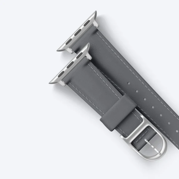 AmazingThing Class Band Leather Strap for Apple Watch 45 / 46 / 49 mm - Grayeng