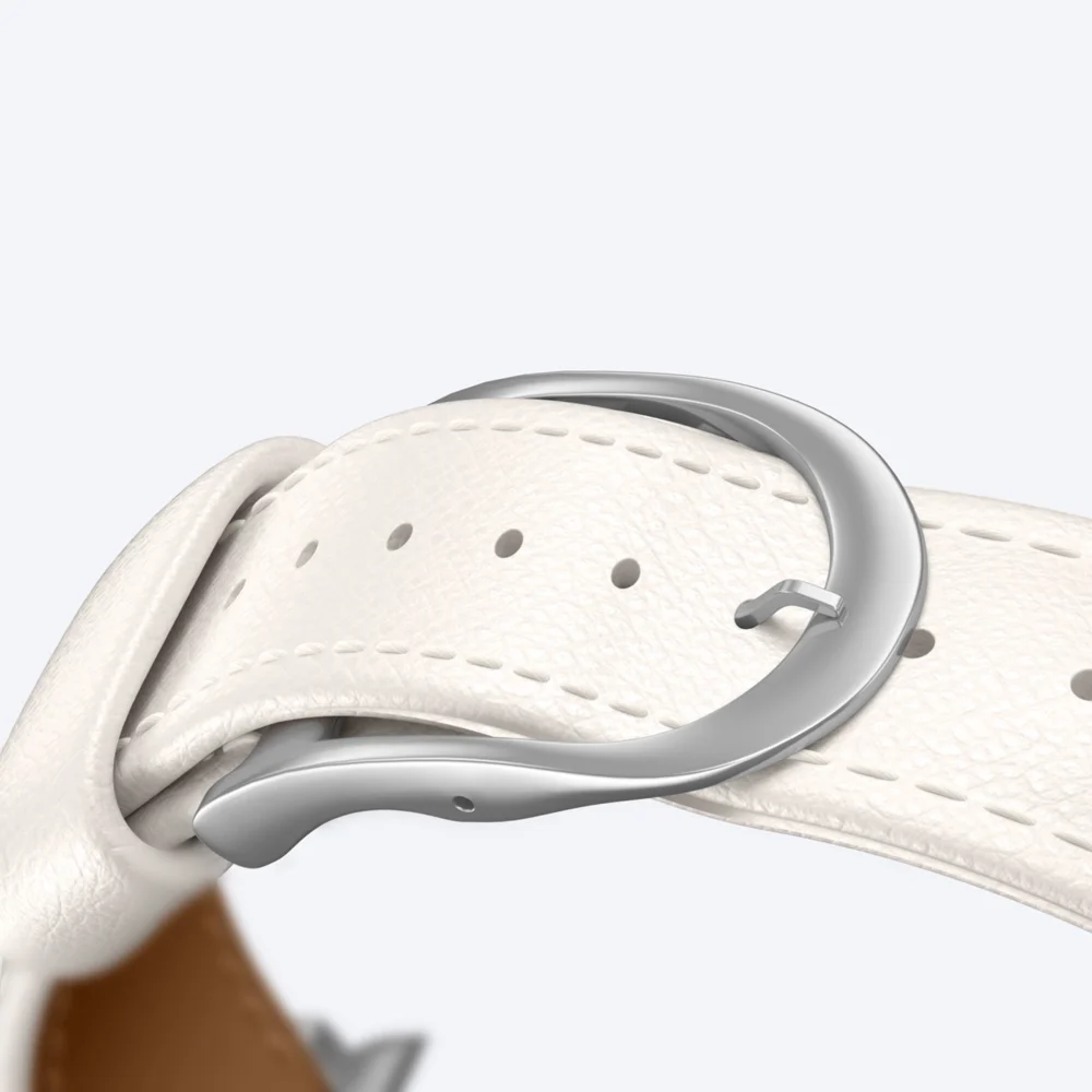 AmazingThing Class Band Leather Strap for Apple Watch 45 / 46 / 49 mm - Light Beigeeng