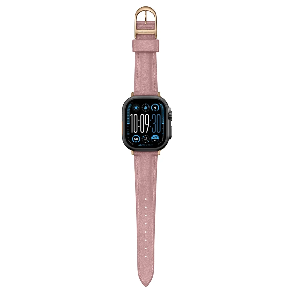 AmazingThing Class Band Leather Strap for Apple Watch 45 / 46 / 49 mm - Pinkeng