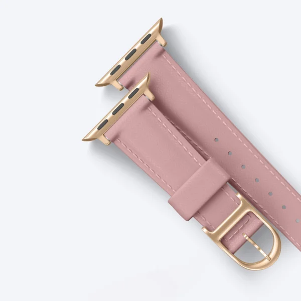 AmazingThing Class Band Leather Strap for Apple Watch 45 / 46 / 49 mm - Pinkeng