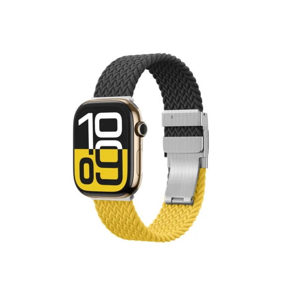 Set of 2 AmazingThing Blend Band for Apple Watch 45/46/49mm - Yellow-Black/Blackeng