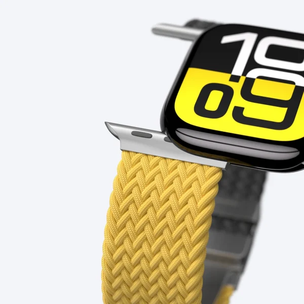 Set of 2 AmazingThing Blend Band for Apple Watch 45/46/49mm - Yellow-Black/Blackeng
