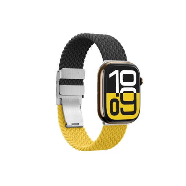 Set of 2 AmazingThing Blend Band for Apple Watch 45/46/49mm - Yellow-Black/Blackeng