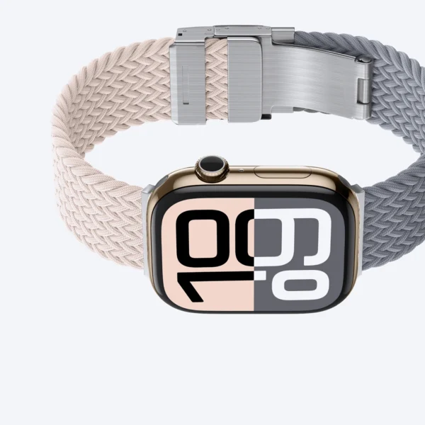 Set of 2 AmazingThing Blend Band for Apple Watch 45/46/49mm - Pink-Gray/Pinkeng