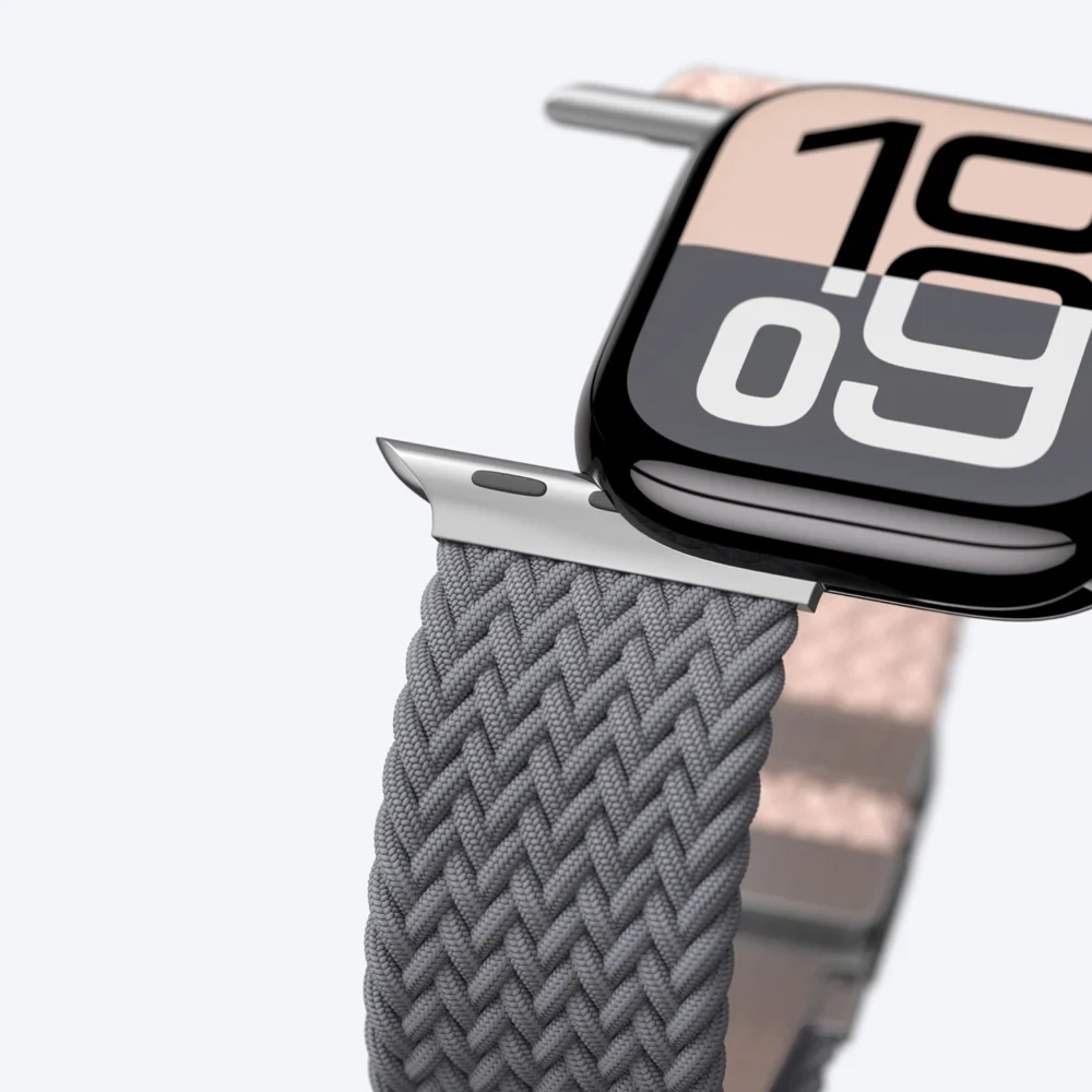 Set of 2 AmazingThing Blend Band for Apple Watch 45/46/49mm - Pink-Gray/Pinkeng
