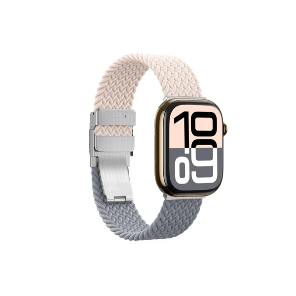 Set of 2 AmazingThing Blend Band for Apple Watch 45/46/49mm - Pink-Gray/Pinkeng