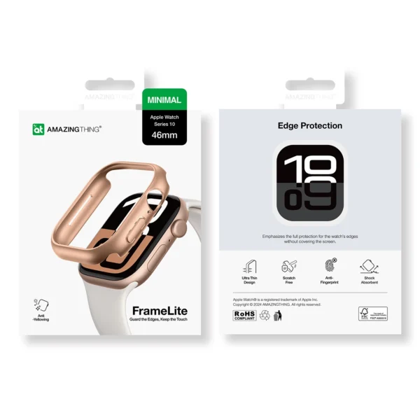 AmazingThing Minimal Case for Apple Watch 46mm – Rose Goldeng