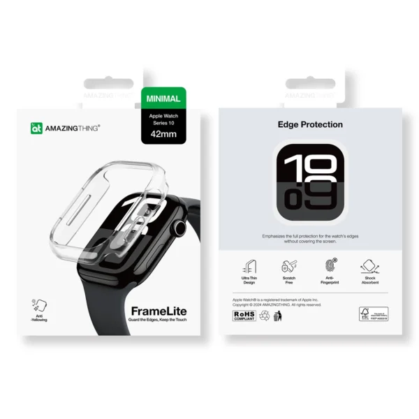 AmazingThing Minimal Case for Apple Watch 42mm - Cleareng