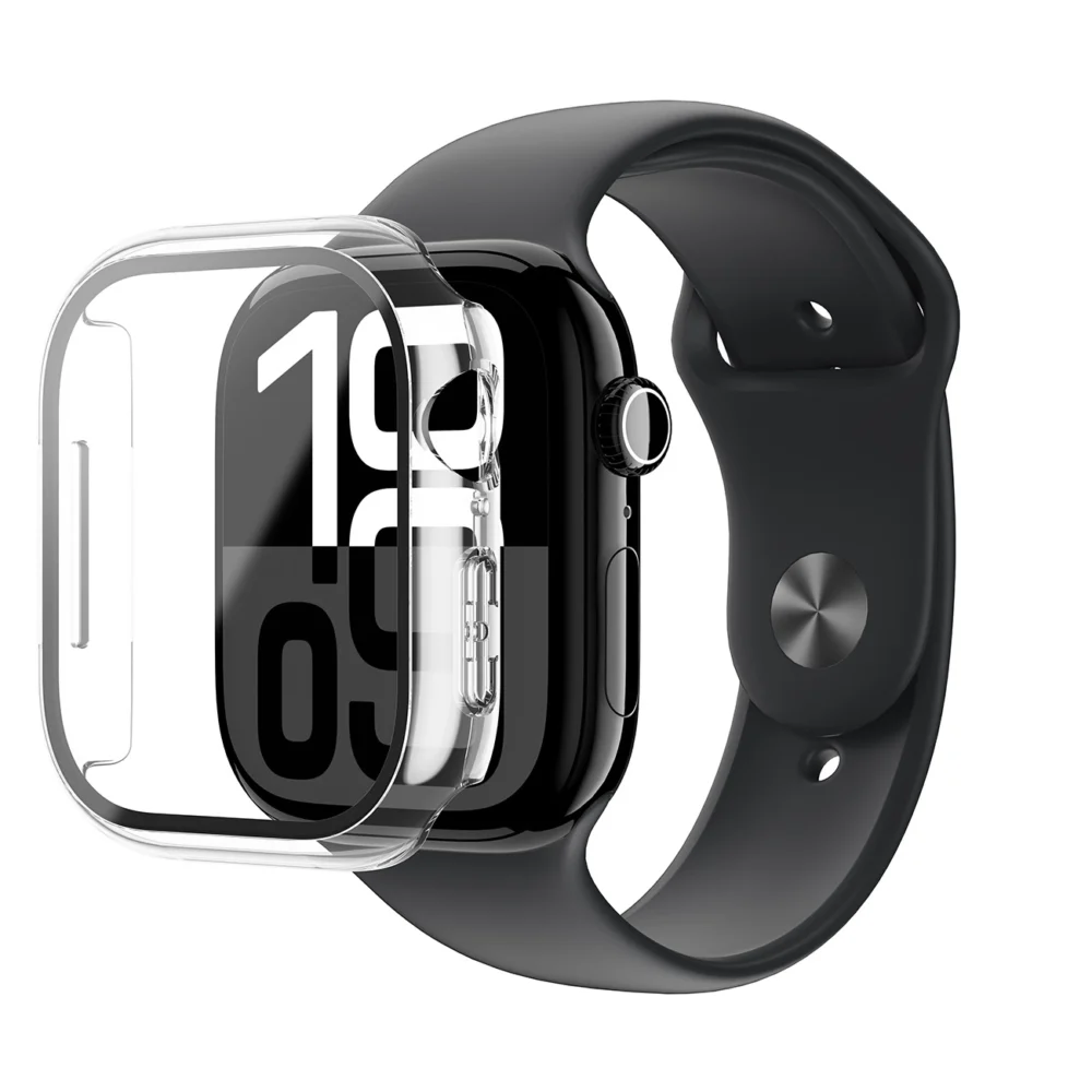 AmazingThing Radix Glass Case for Apple Watch 46mm - Cleareng