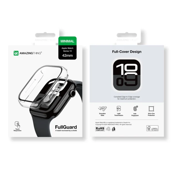 AmazingThing Radix Glass Case for Apple Watch 42mm - Cleareng