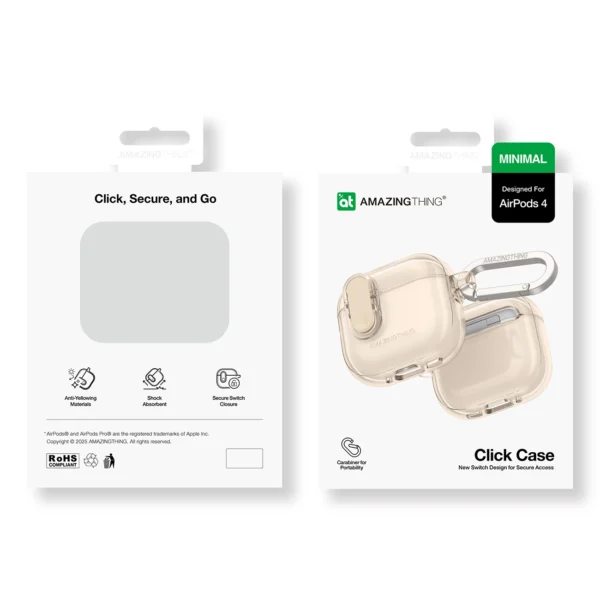 AmazingThing Minimal Case for AirPods 4 – Deserteng