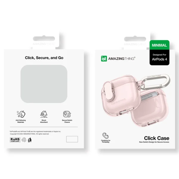 AmazingThing Minimal Case for AirPods 4 – Pinkeng