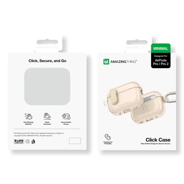 AmazingThing Minimal Case for AirPods Pro 2 - Deserteng