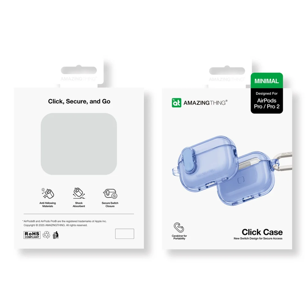 AmazingThing Minimal Case for AirPods Pro 2 Silicone Case - Navyeng