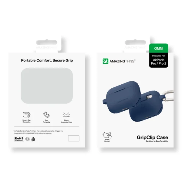 AmazingThing Omni Case for AirPods Pro 2 Silicone Case - Dark Blueeng