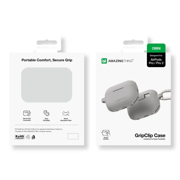 AmazingThing Omni Case for AirPods Pro 2 Silicone Case - Grayeng