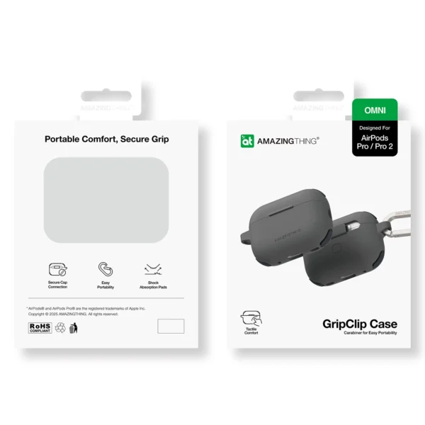 AmazingThing Omni Case for AirPods Pro 2 Silicone Case - Blackeng