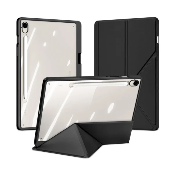 Dux Ducis Magi Case with Stylus Holder for Samsung Galaxy Tab S10 FE/S9/S9 FE - Blackeng