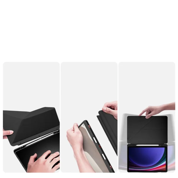 Dux Ducis Magi Case with Stylus Holder for Samsung Galaxy Tab S10 FE/S9/S9 FE - Blackeng